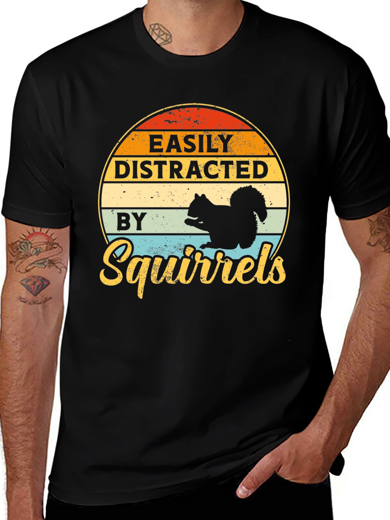 Variant 24 of Easily Distracted By Squirrels Graphic T-Shirt