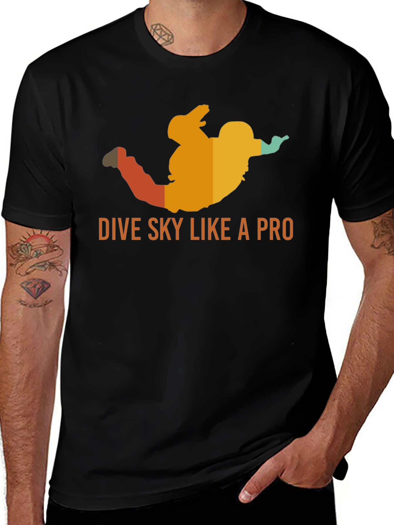Variant 20 of Retro Skydiving T-Shirt - Dive Sky Like A Pro