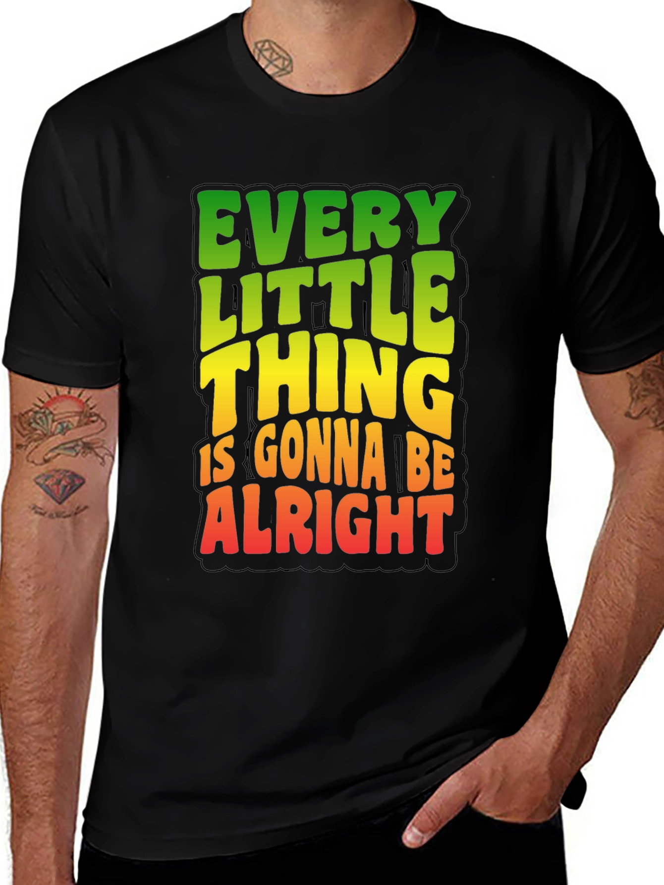 Variant 21 of Rasta Color "Every Little Thing" Graphic T-Shirt