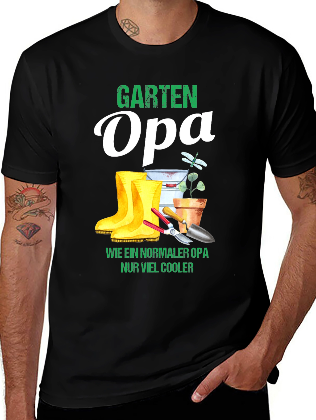 Garten Opa T-Shirt - Cool Gardener Grandpa Tee