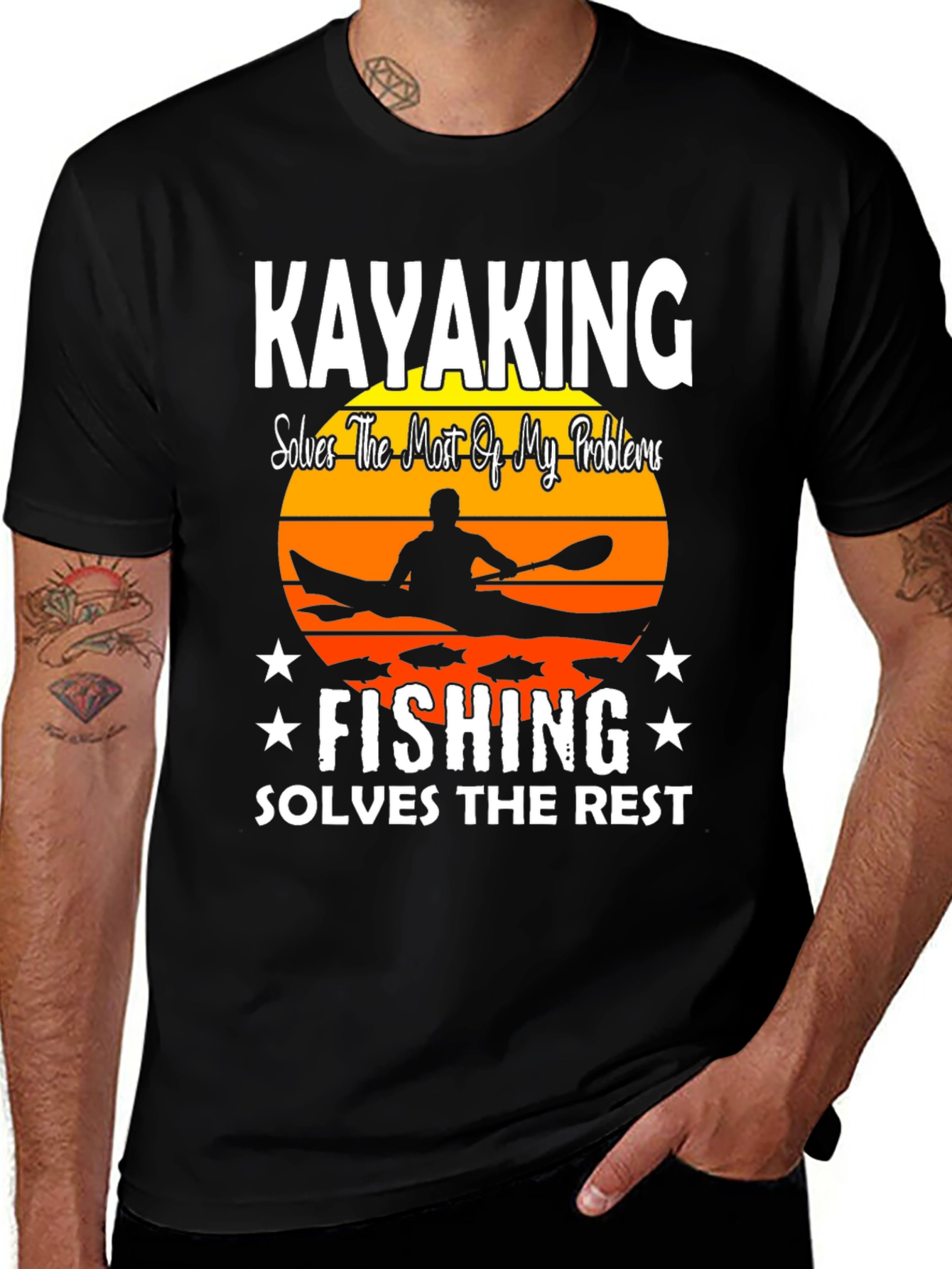 Variant 25 of Kayaking & Fishing Solve My Problems T-Shirt