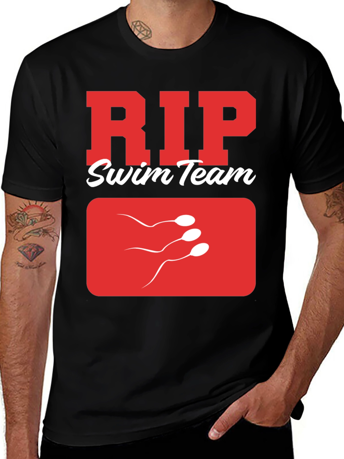 Variant 23 of RIP Swim Team Novelty Graphic T-Shirt