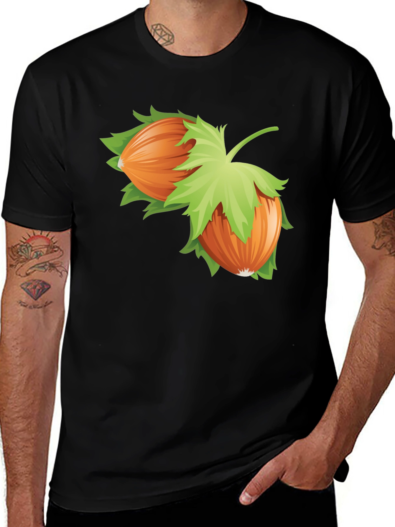 Variant 29 of Hazelnut Graphic Tee - Unisex Black T-Shirt