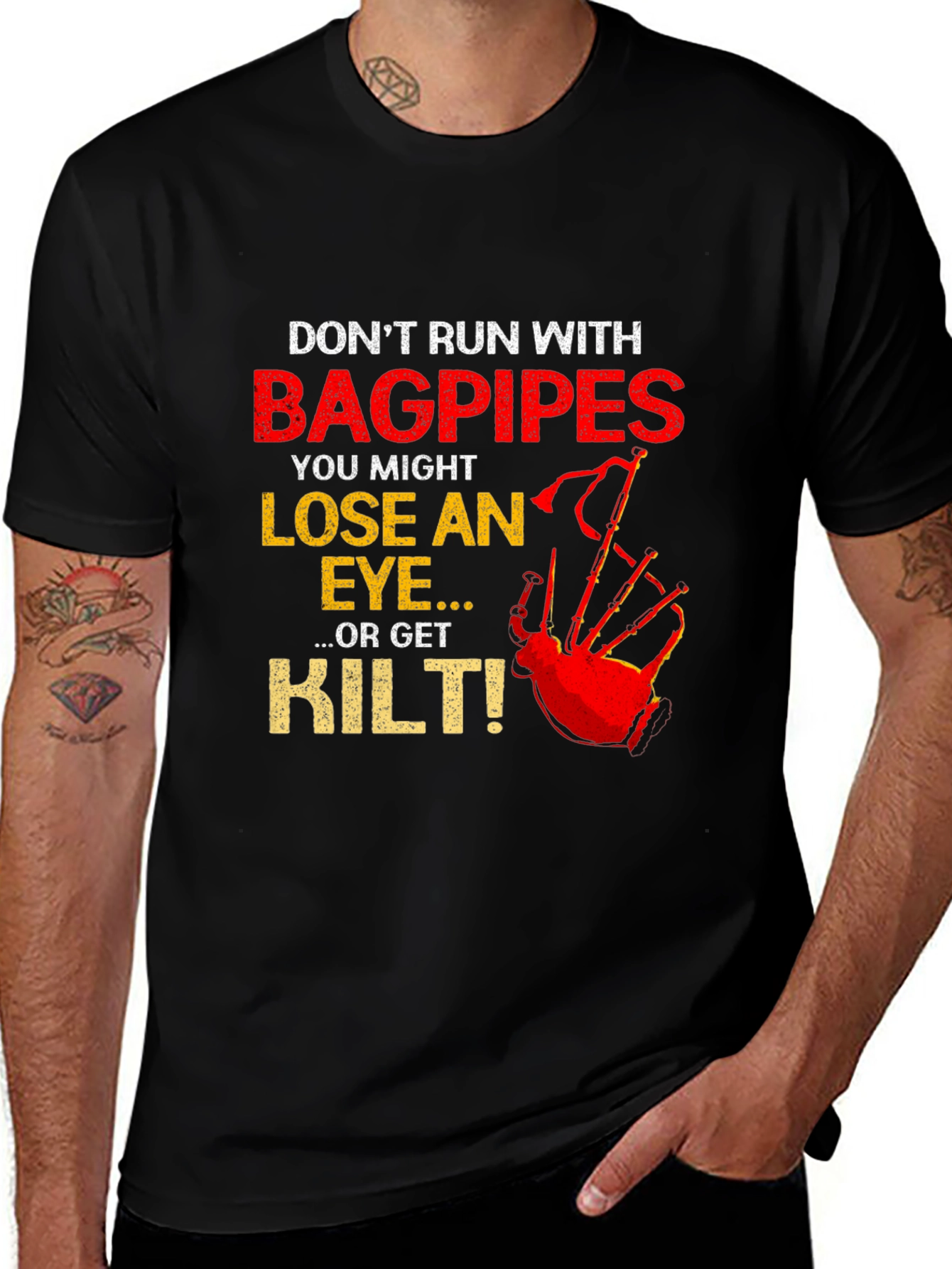 Don't Run With Bagpipes T-Shirt