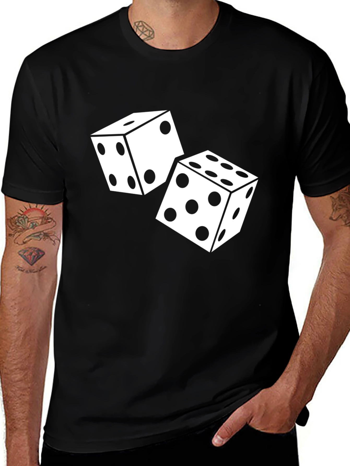 Variant 11 of Dice Graphic T-Shirt - Roll the Good Times!