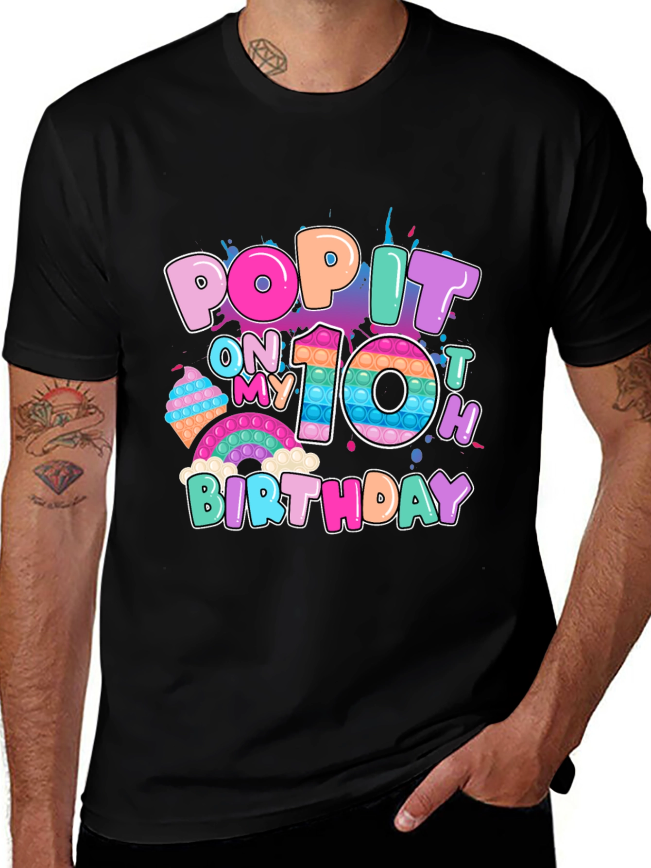 Variant 12 of Pop It On My 10th Birthday T-Shirt