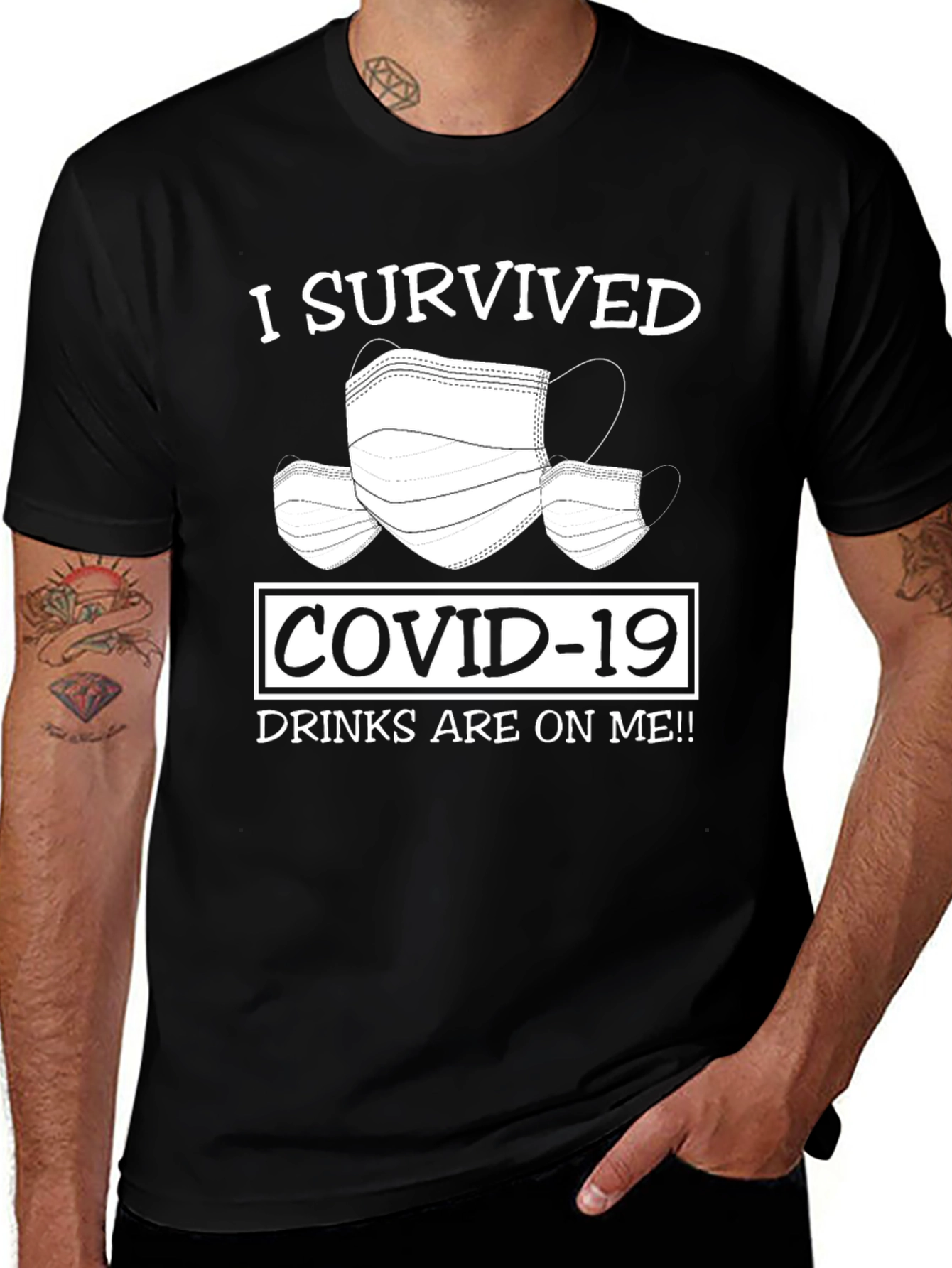 Variant 18 of I Survived COVID-19 Graphic T-Shirt