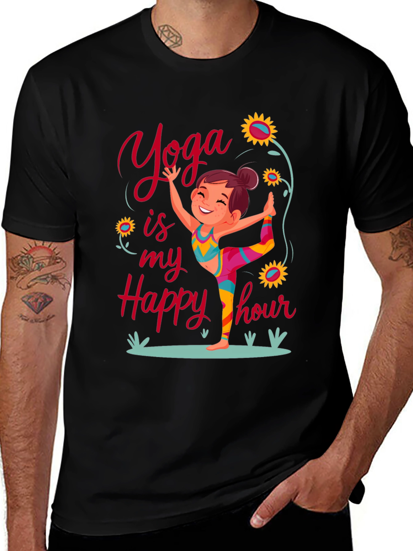 Variant 6 of Yoga Happy Hour Graphic Tee