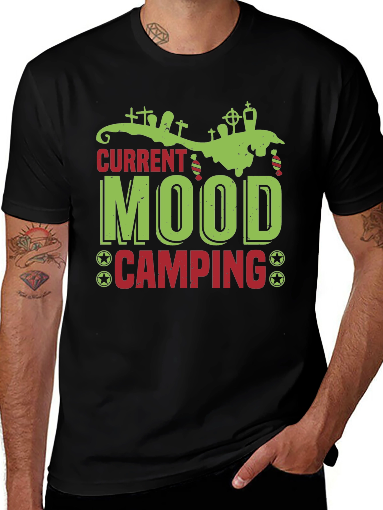 Variant 2 of Current Mood Camping T-Shirt, Halloween Theme