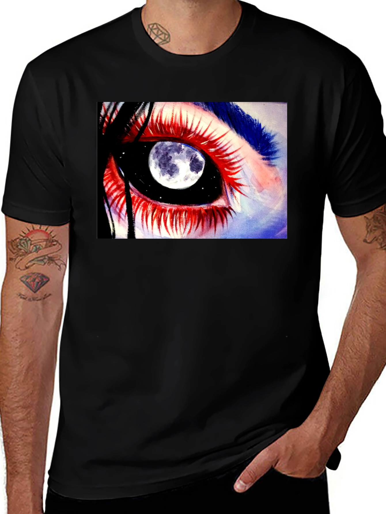 Variant 20 of Moon Eye Graphic T-Shirt - Unique Art Tee