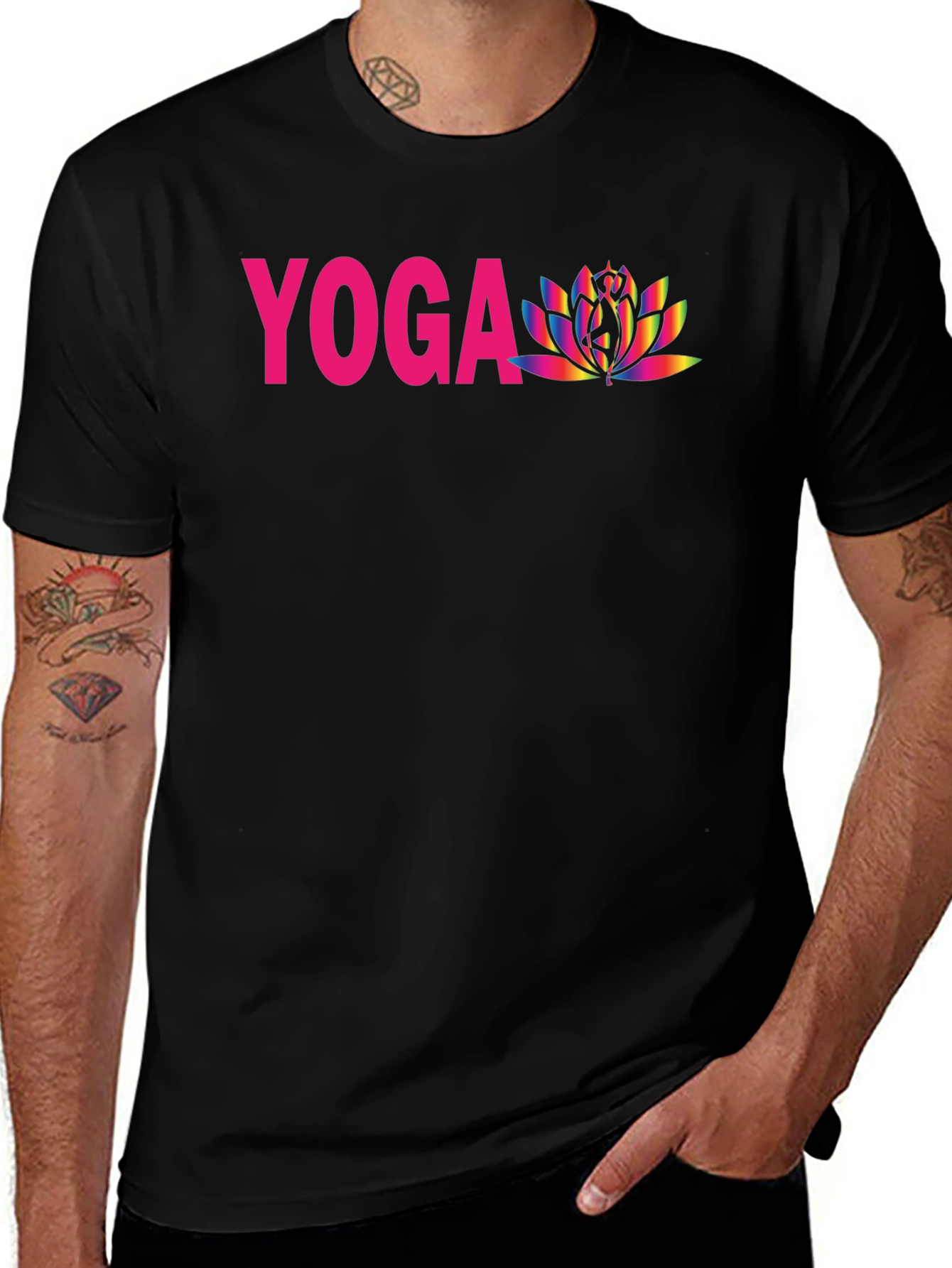 Variant 7 of Yoga Lotus T-Shirt - Stylish Comfort