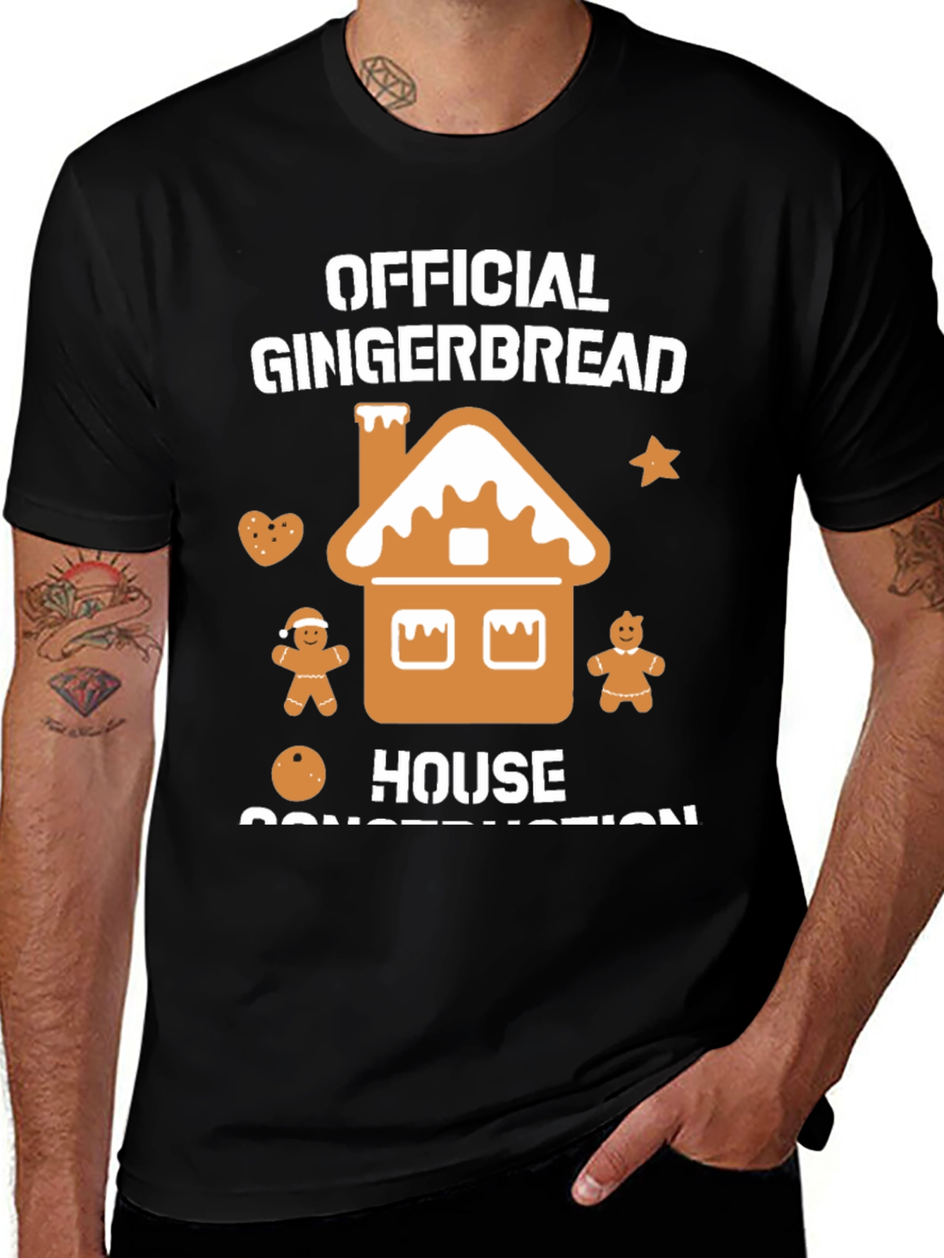 Variant 21 of Official Gingerbread House Construction T-Shirt