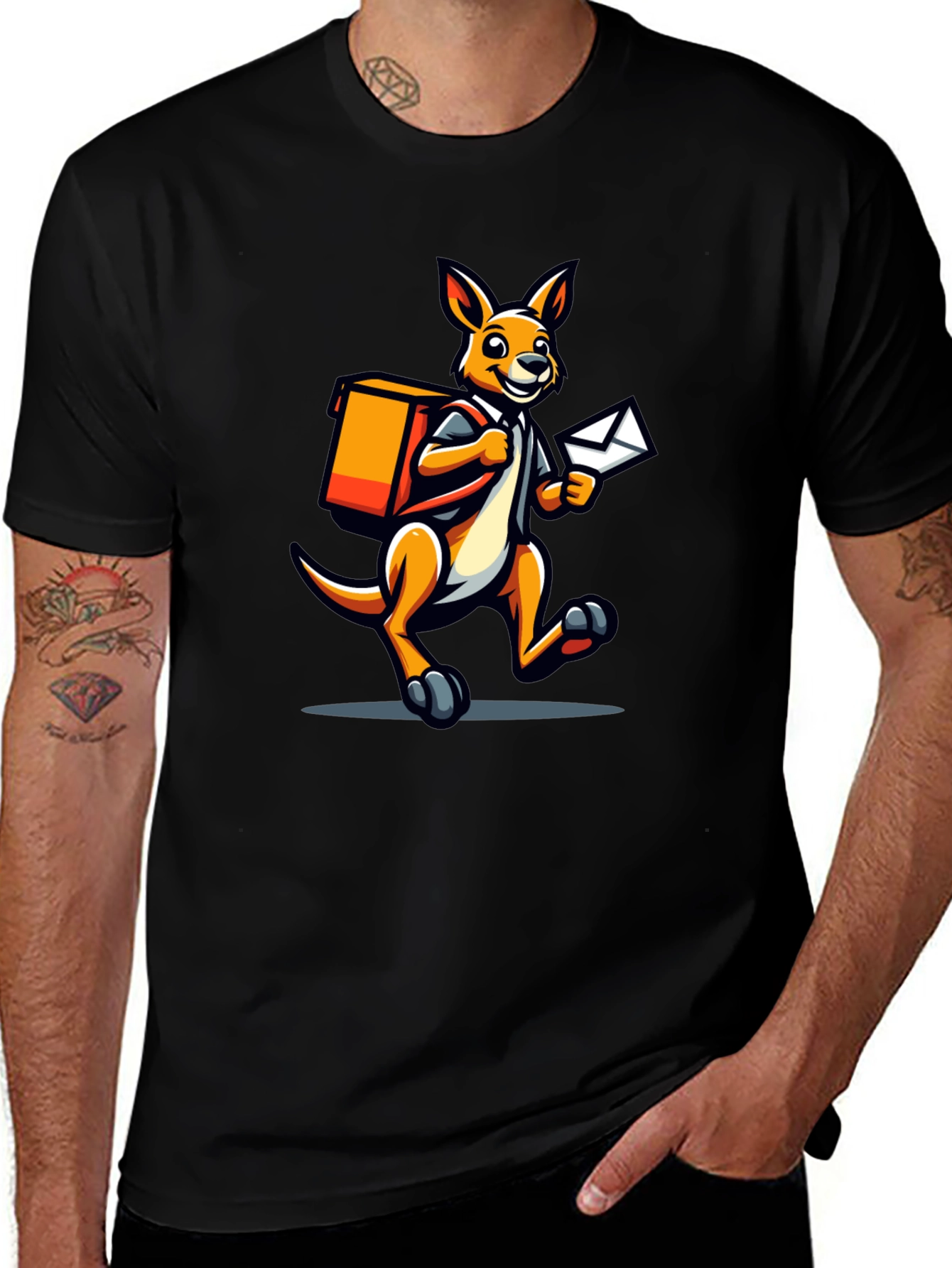 Variant 24 of Kangaroo Postman Graphic Tee - Novelty T-Shirt