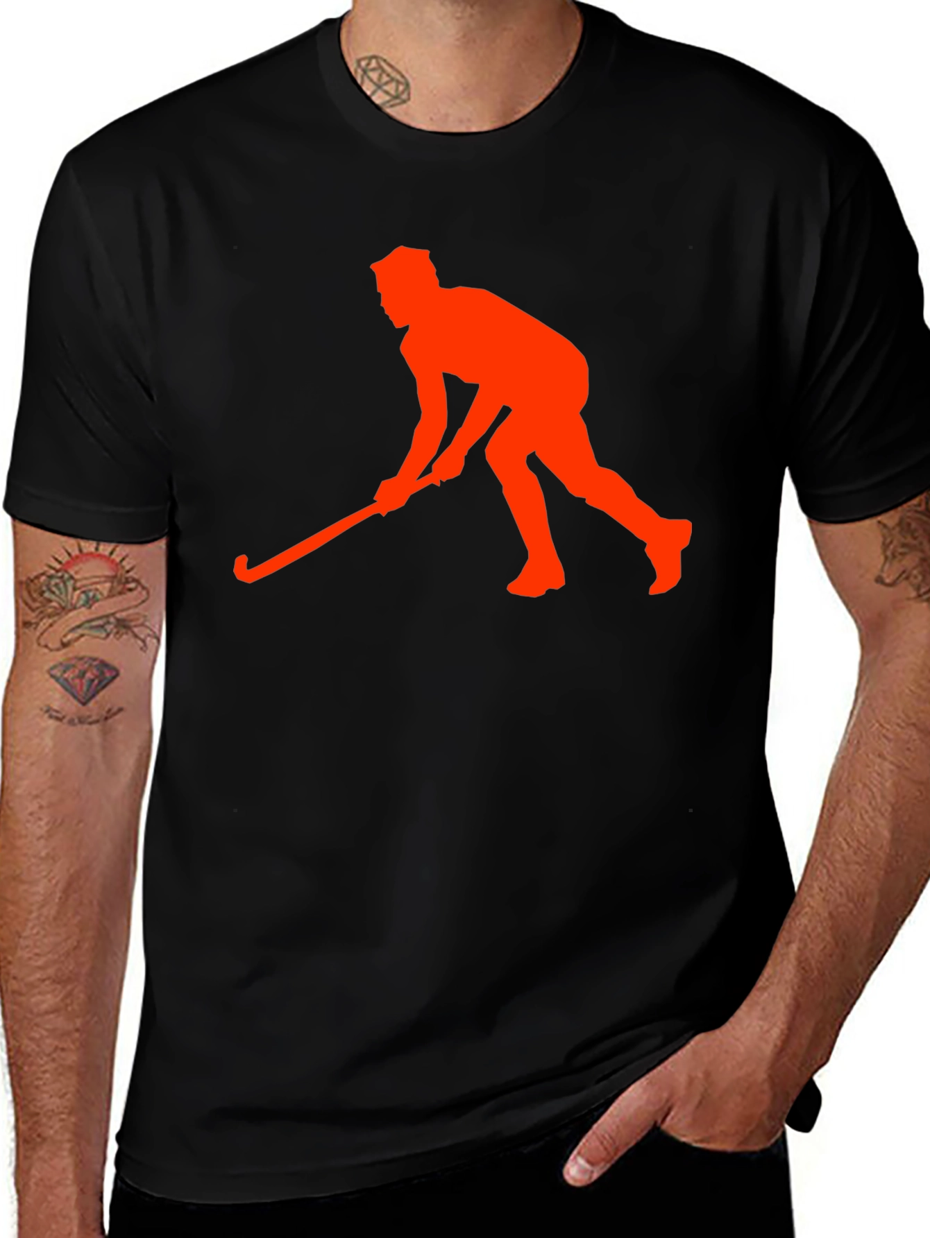 Variant 11 of Hockey Player Silhouette T-Shirt
