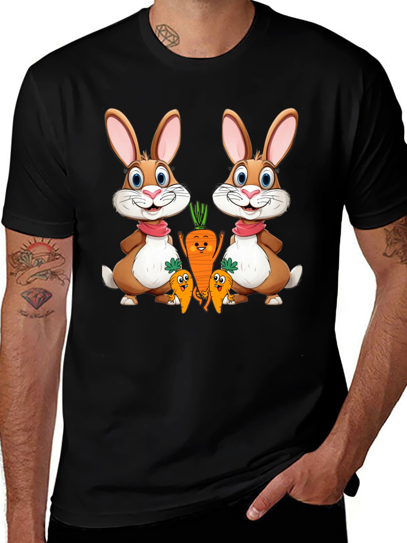 Variant 9 of Bunny & Carrot Graphic Tee
