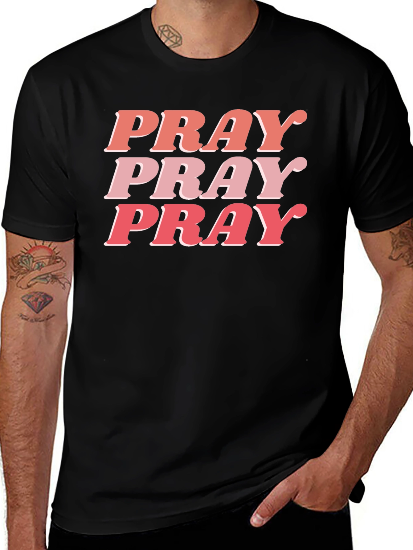 Variant 29 of Pray Graphic Tee - Trendy Christian Shirt