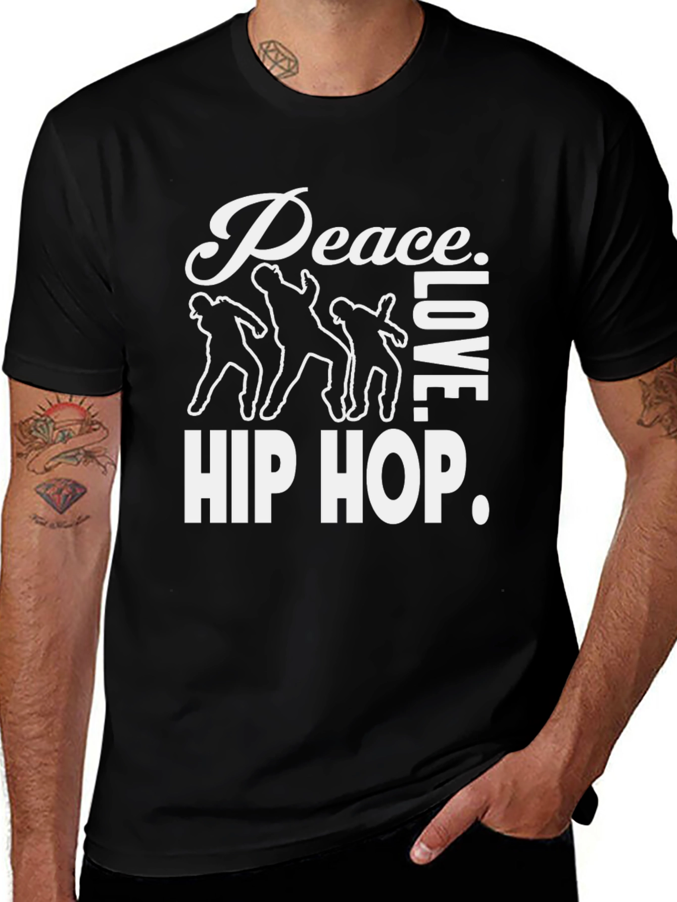 Variant 15 of Peace Love Hip Hop Graphic Tee