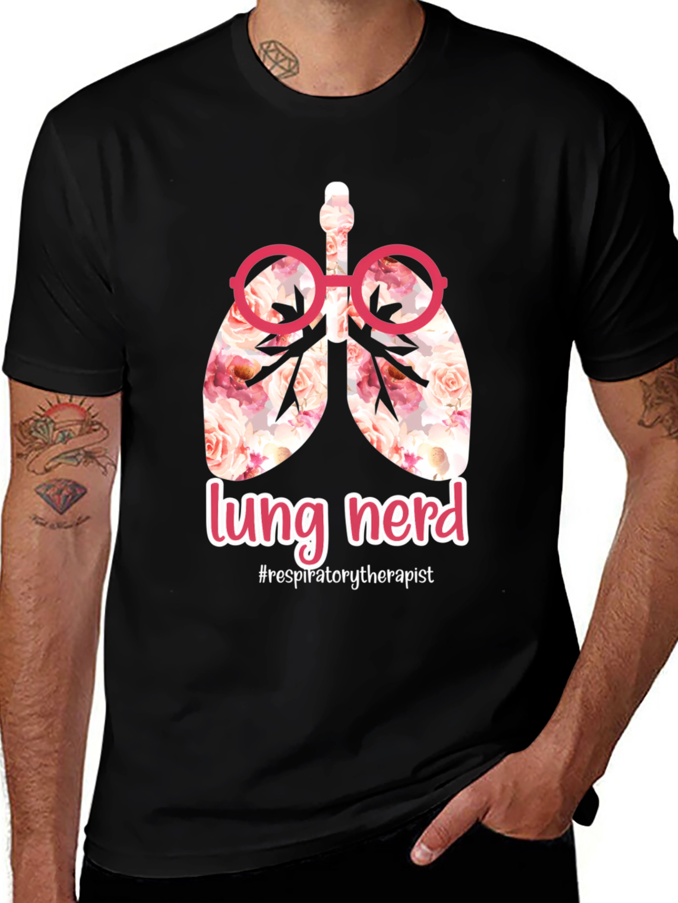 Variant 26 of Lung Nerd Respiratory Therapist T-Shirt
