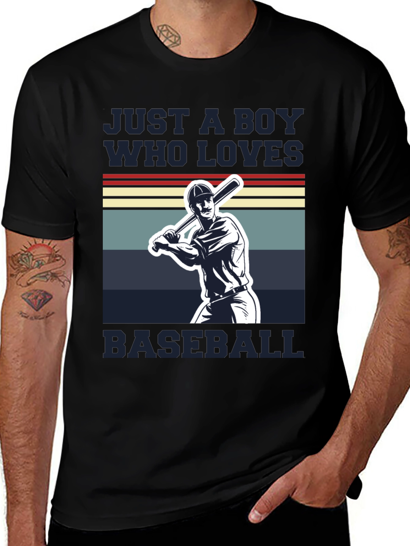 Variant 4 of Boy Who Loves Baseball Graphic T-Shirt