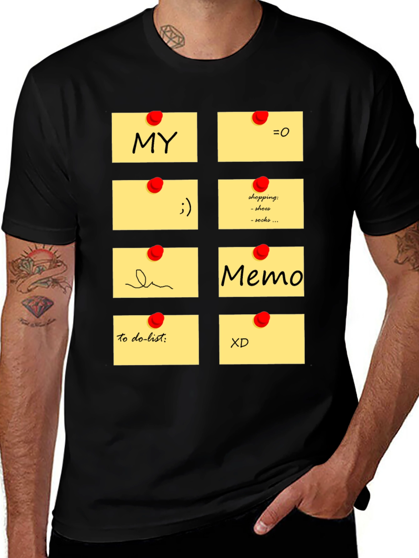 Variant 3 of Memo Pad Graphic T-Shirt - Fun & Functional Style