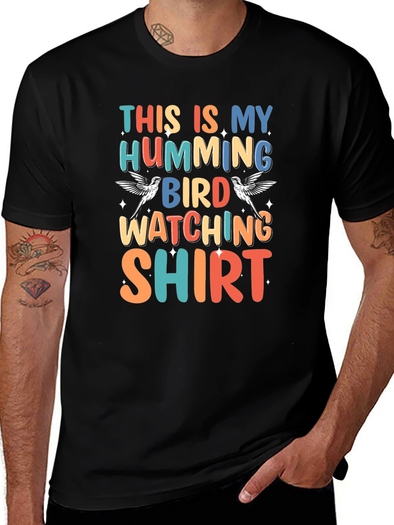 Variant 13 of Hummingbird Watching Shirt - Unisex Graphic Tee