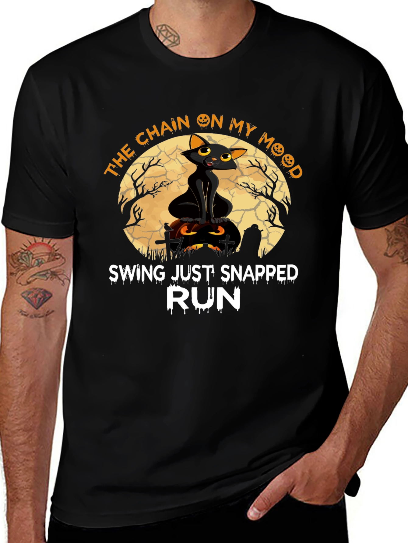 Halloween Cat Mood Swing T-Shirt