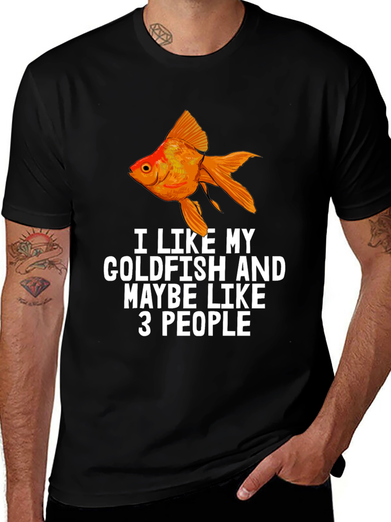 Variant 16 of I Like My Goldfish Funny Graphic T-Shirt