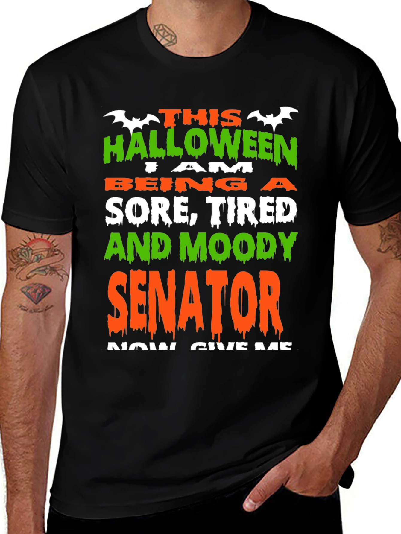 Halloween Sore Tired Moody Senator T-Shirt