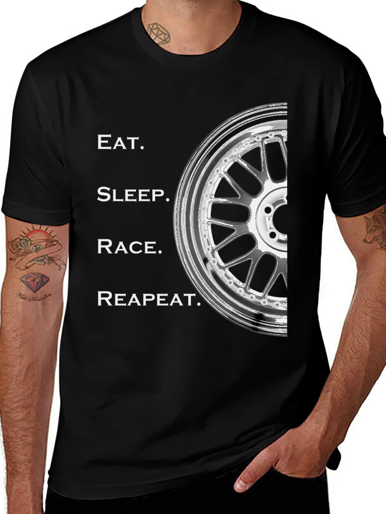 Variant 17 of Eat Sleep Race Repeat T-Shirt