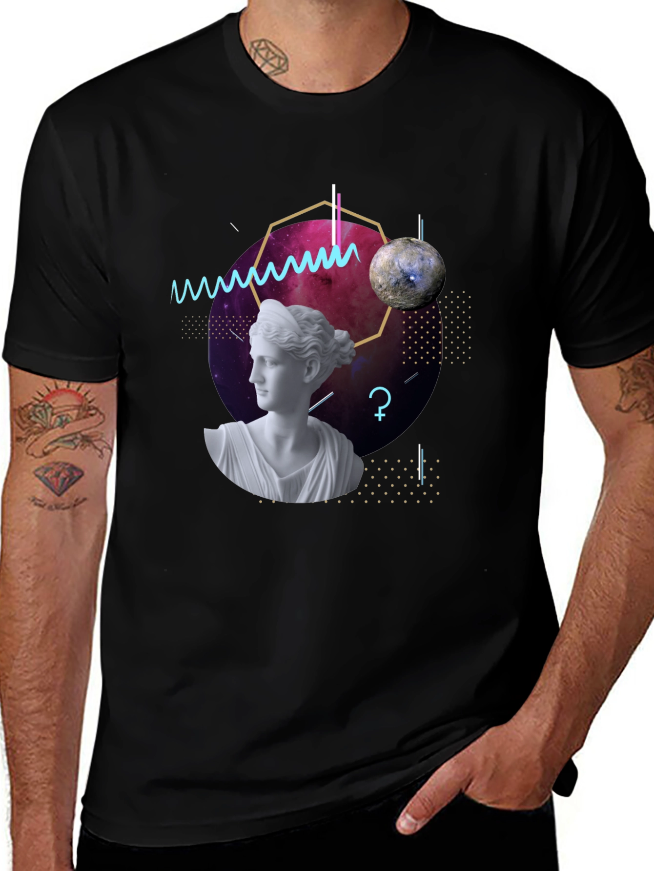 Variant 5 of Geometric Goddess T-Shirt - Modern Artistic Tee