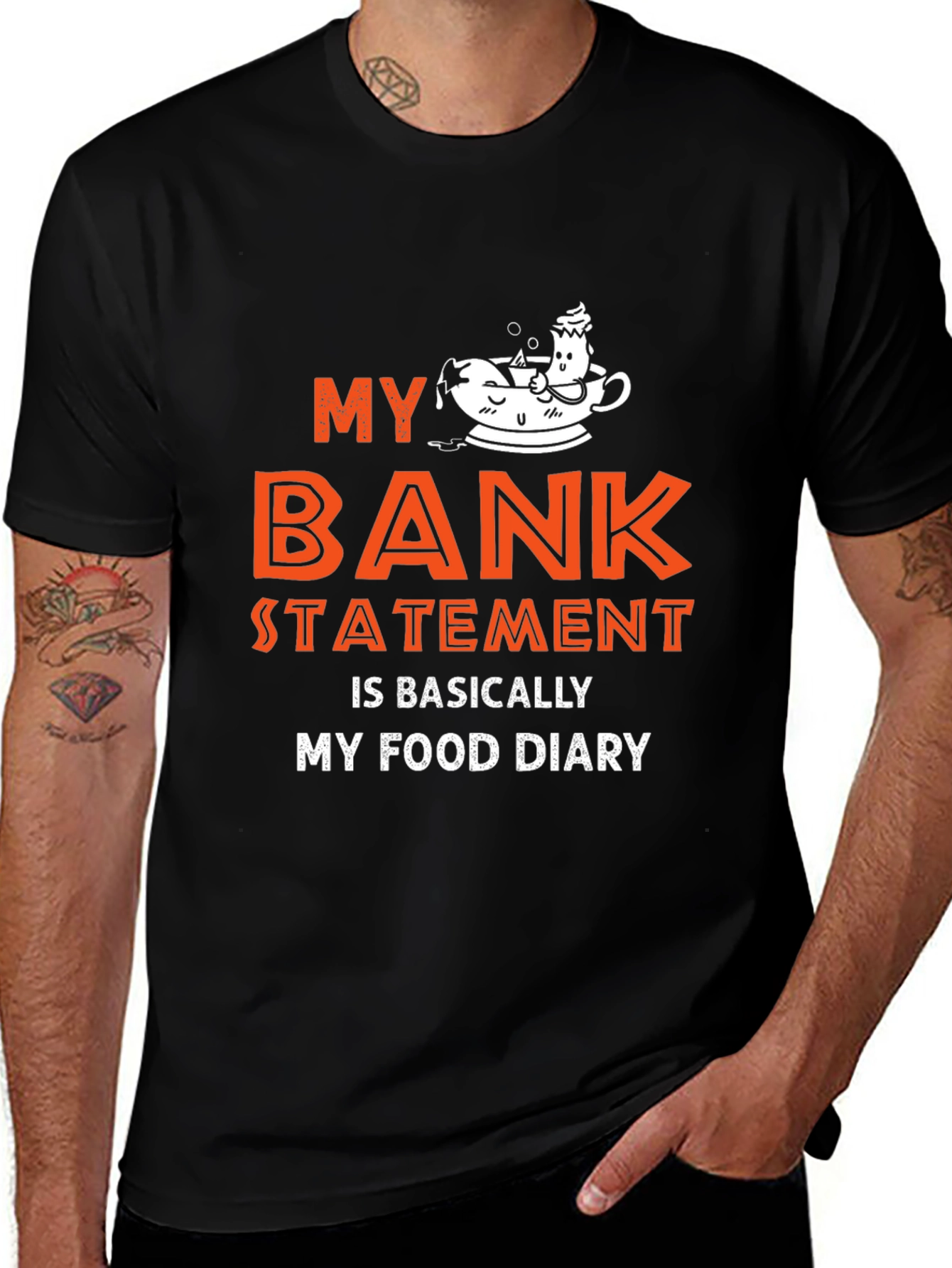 Variant 26 of My Bank Statement Food Diary Tee