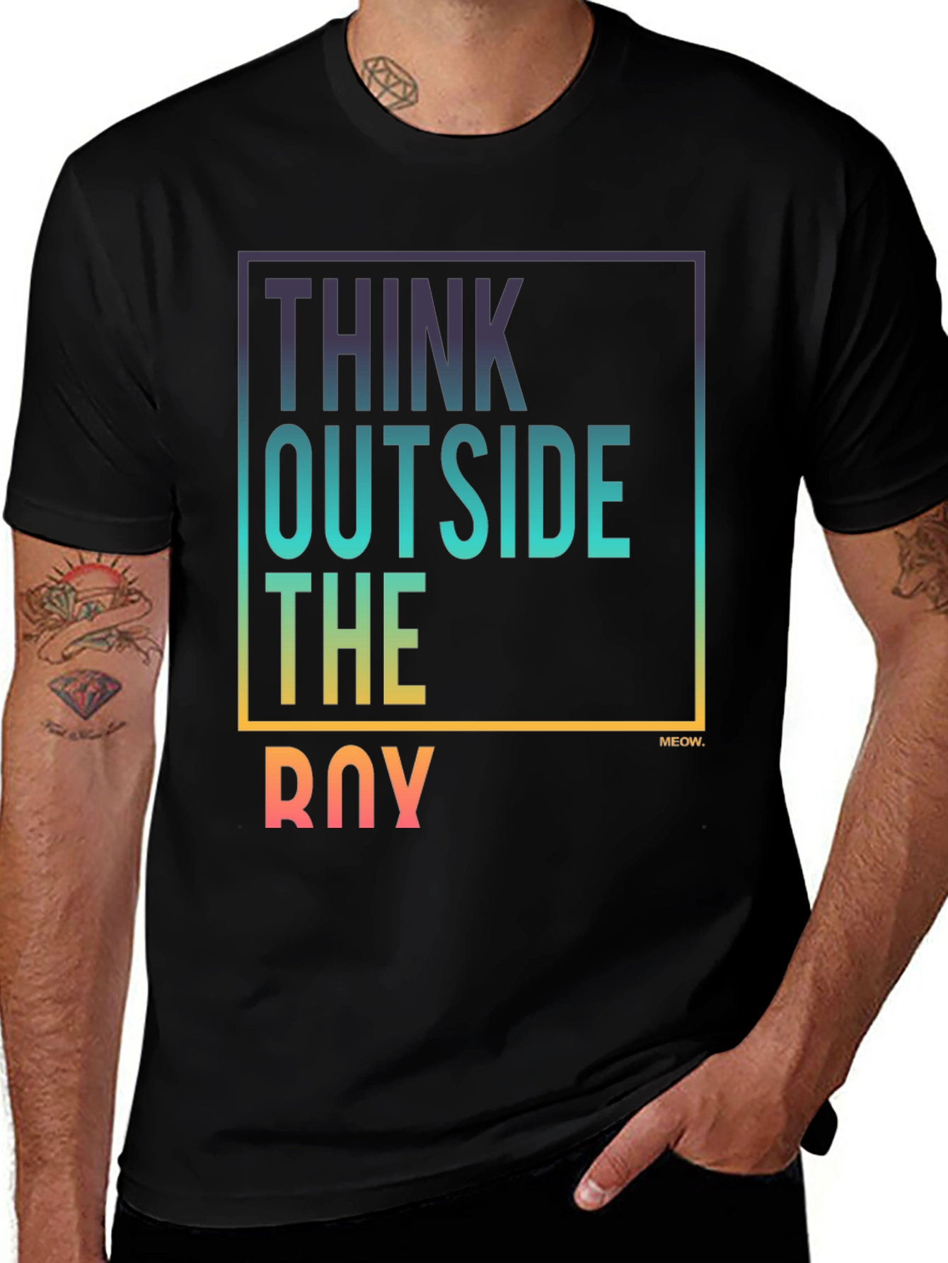 Think Outside the Box Tee - Stylish Graphic T-Shirt