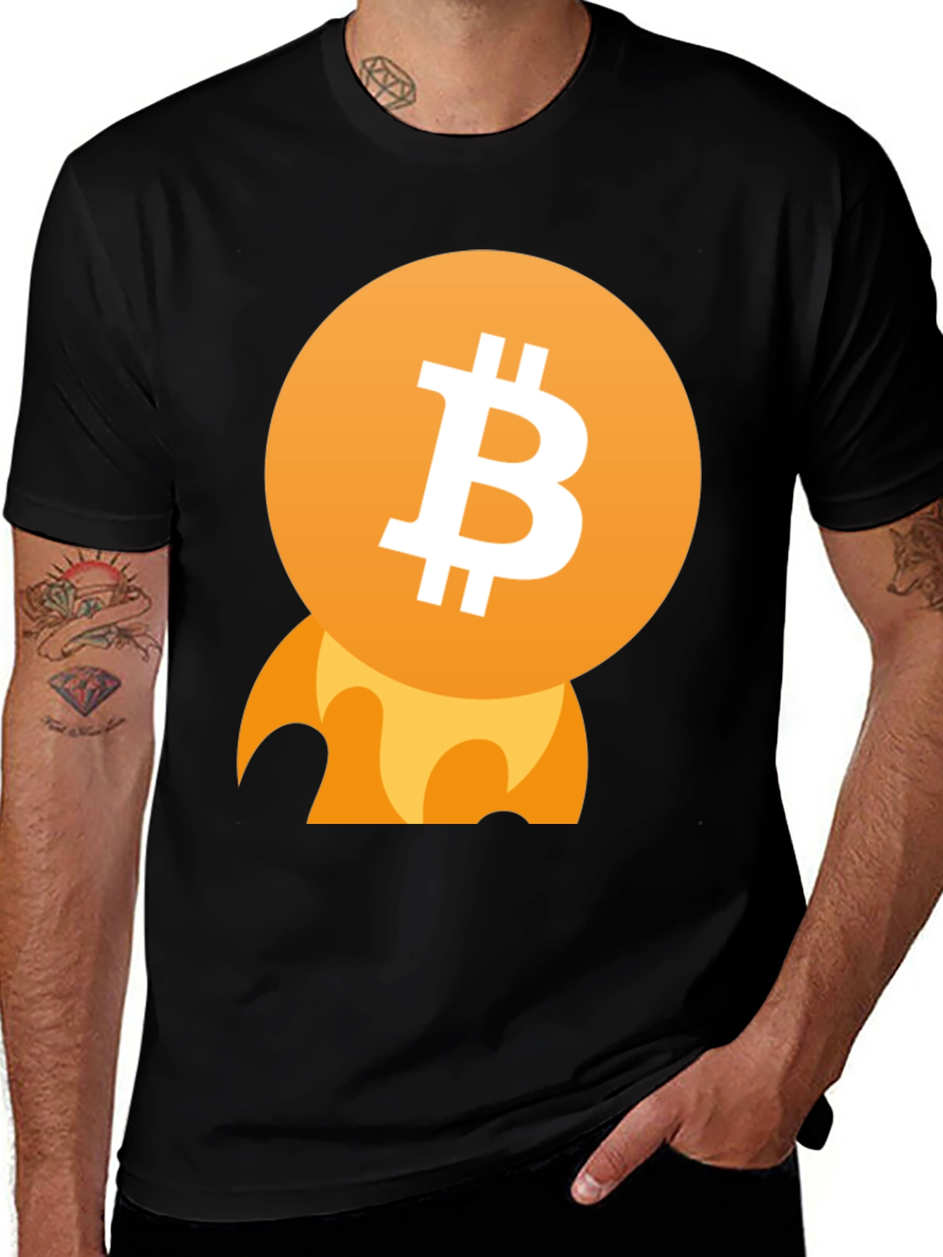 Bitcoin Rocket T-Shirt - Crypto Currency Tee