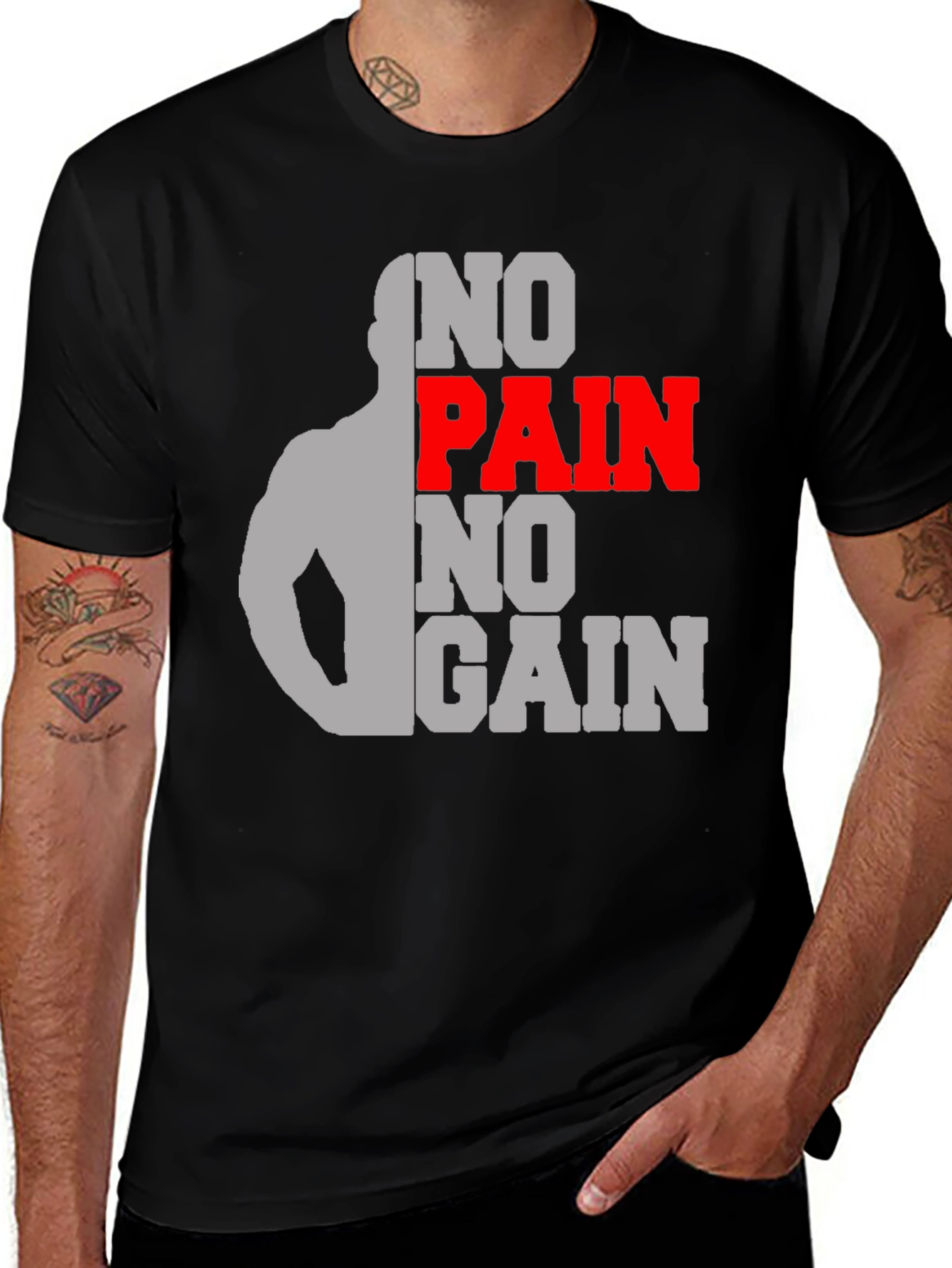 Variant 17 of No Pain No Gain Gym T-Shirt