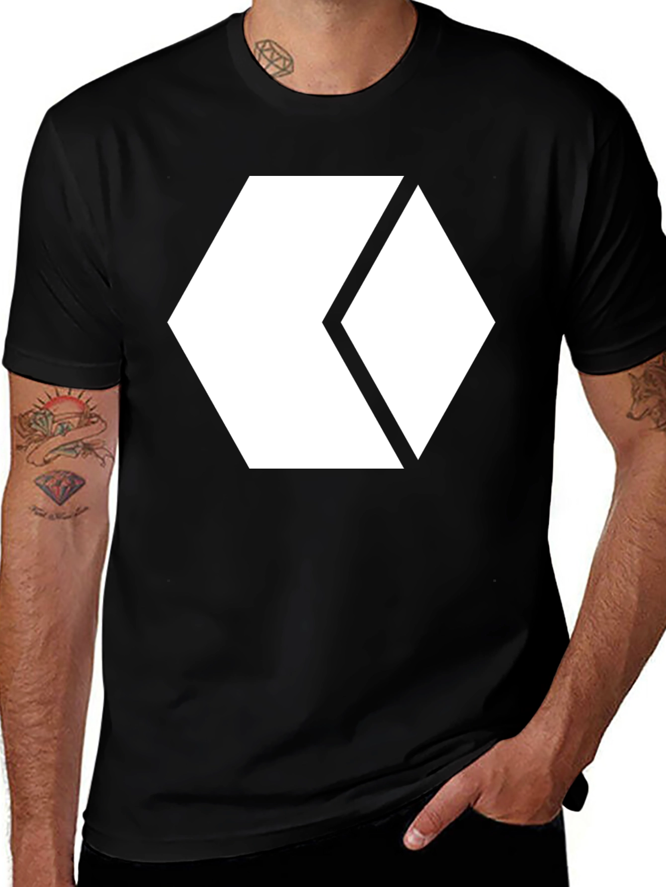 Variant 25 of Geometric Graphic Tee - Modern Minimalist Design
