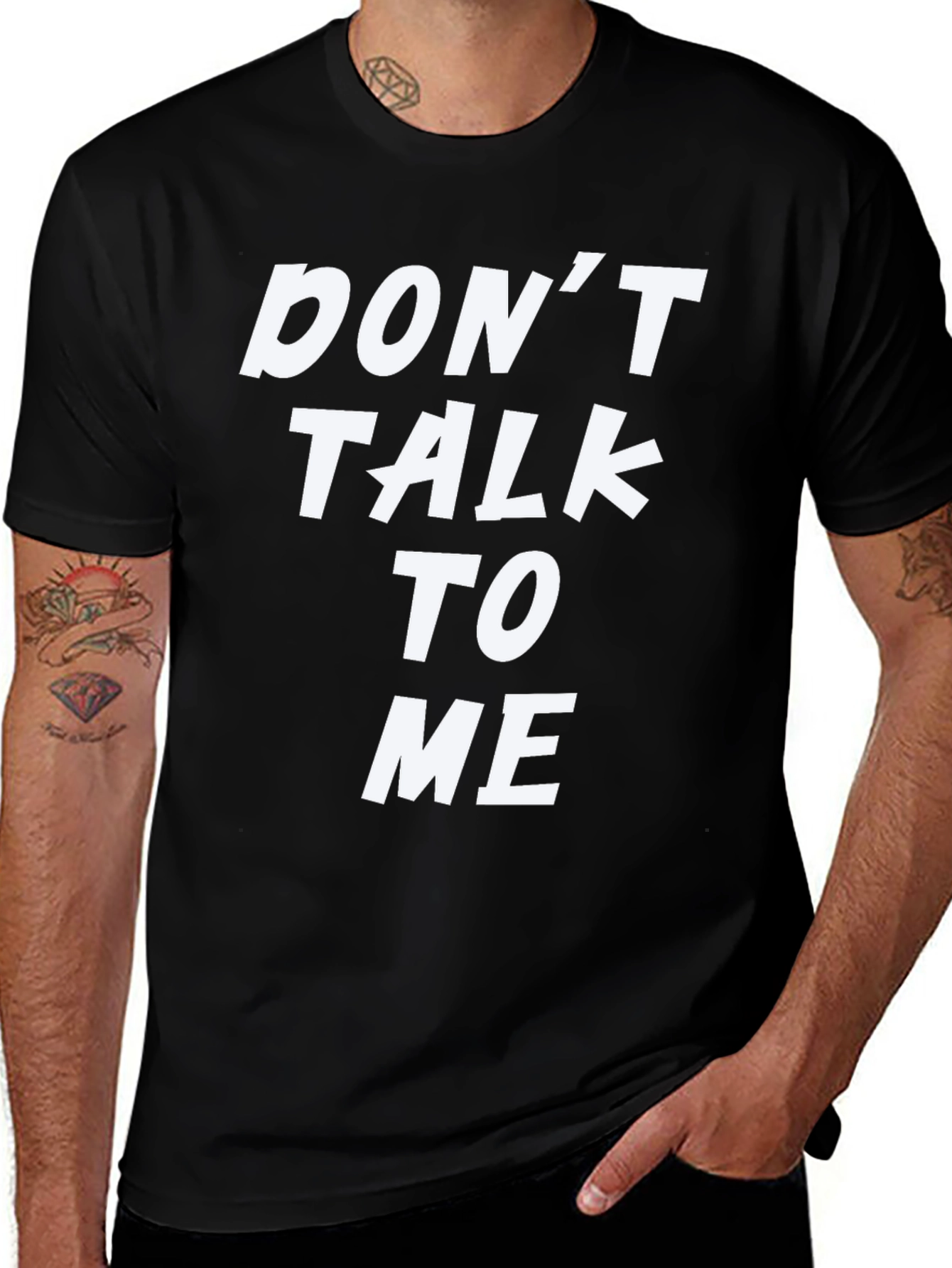 Variant 11 of Don't Talk To Me Graphic Tee - Black T-Shirt