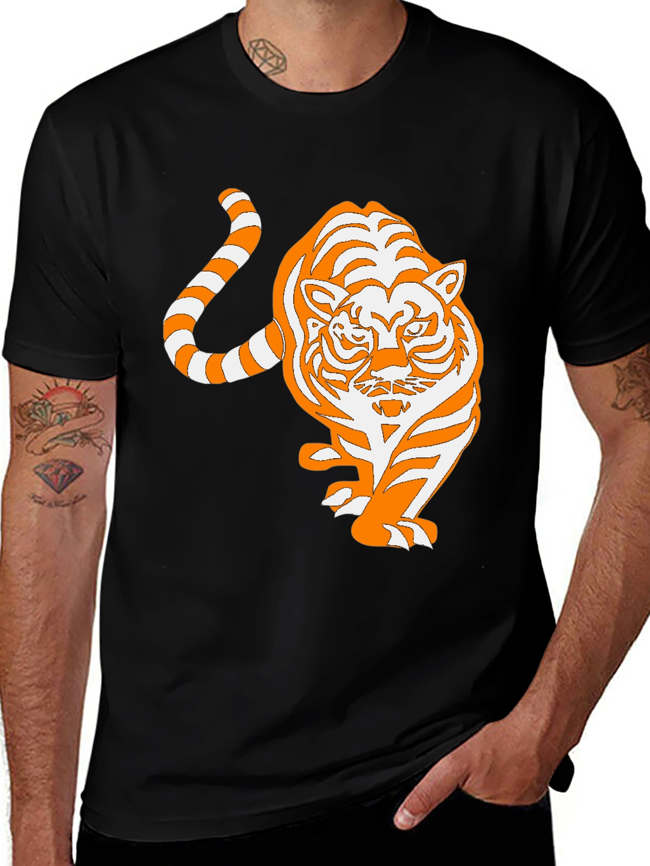 Variant 4 of Tiger Graphic Tee - Bold Animal Print