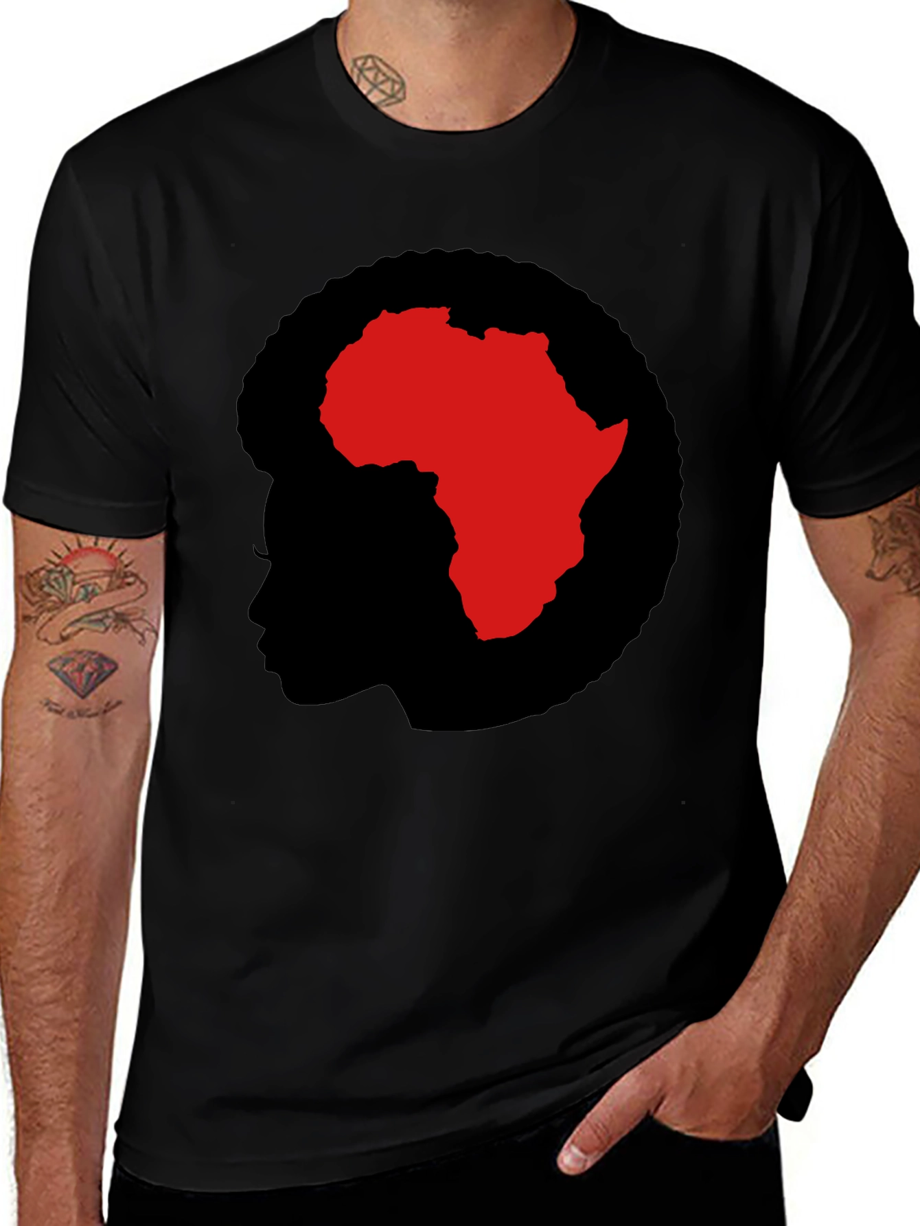 Variant 22 of Africa Silhouette Graphic Tee - Black