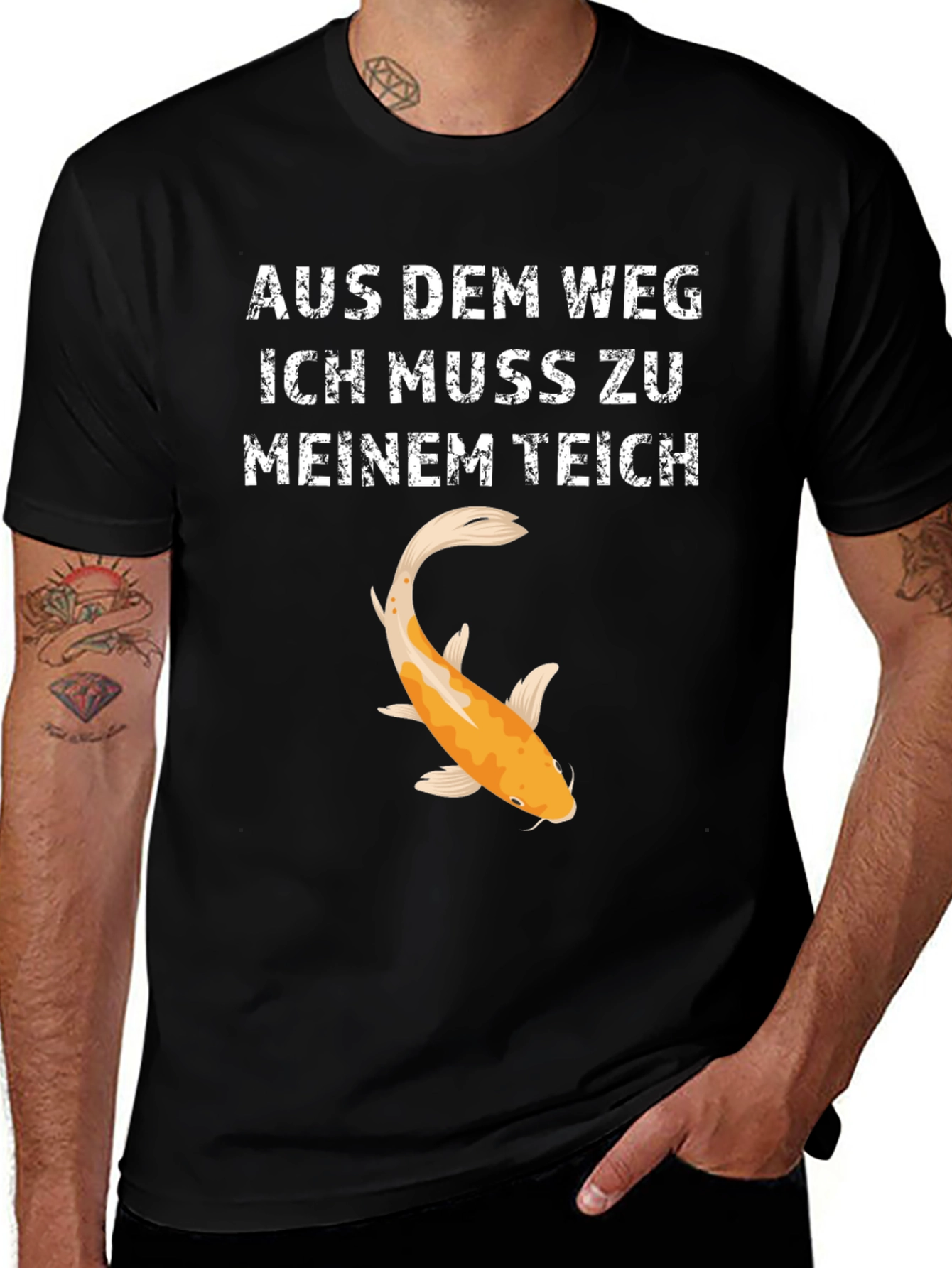 Koi Fish T-Shirt - Aus Dem Weg Ich Muss Zu Meinem Teich