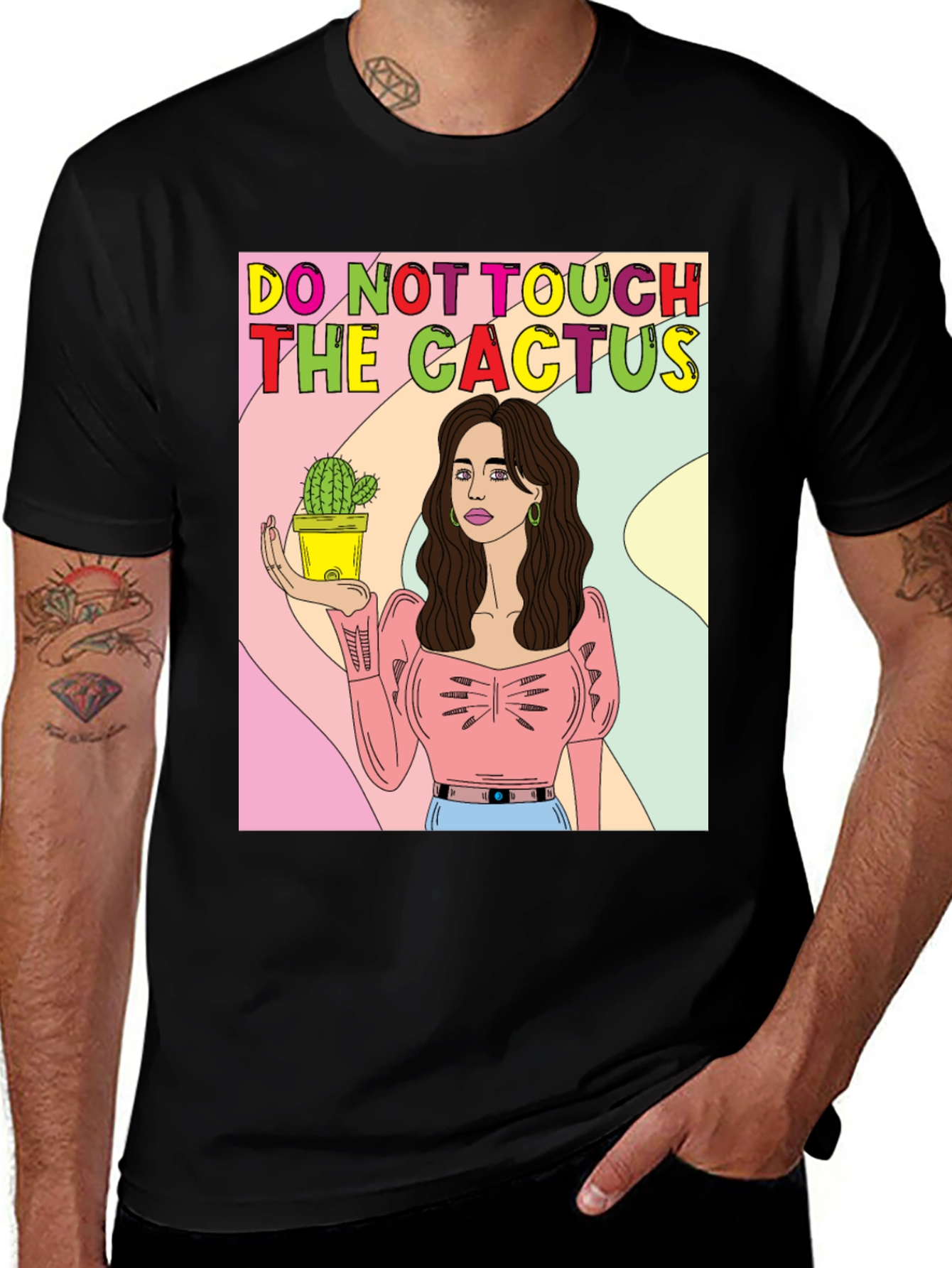 Do Not Touch the Cactus Graphic Tee - Unisex Cotton T-Shirt