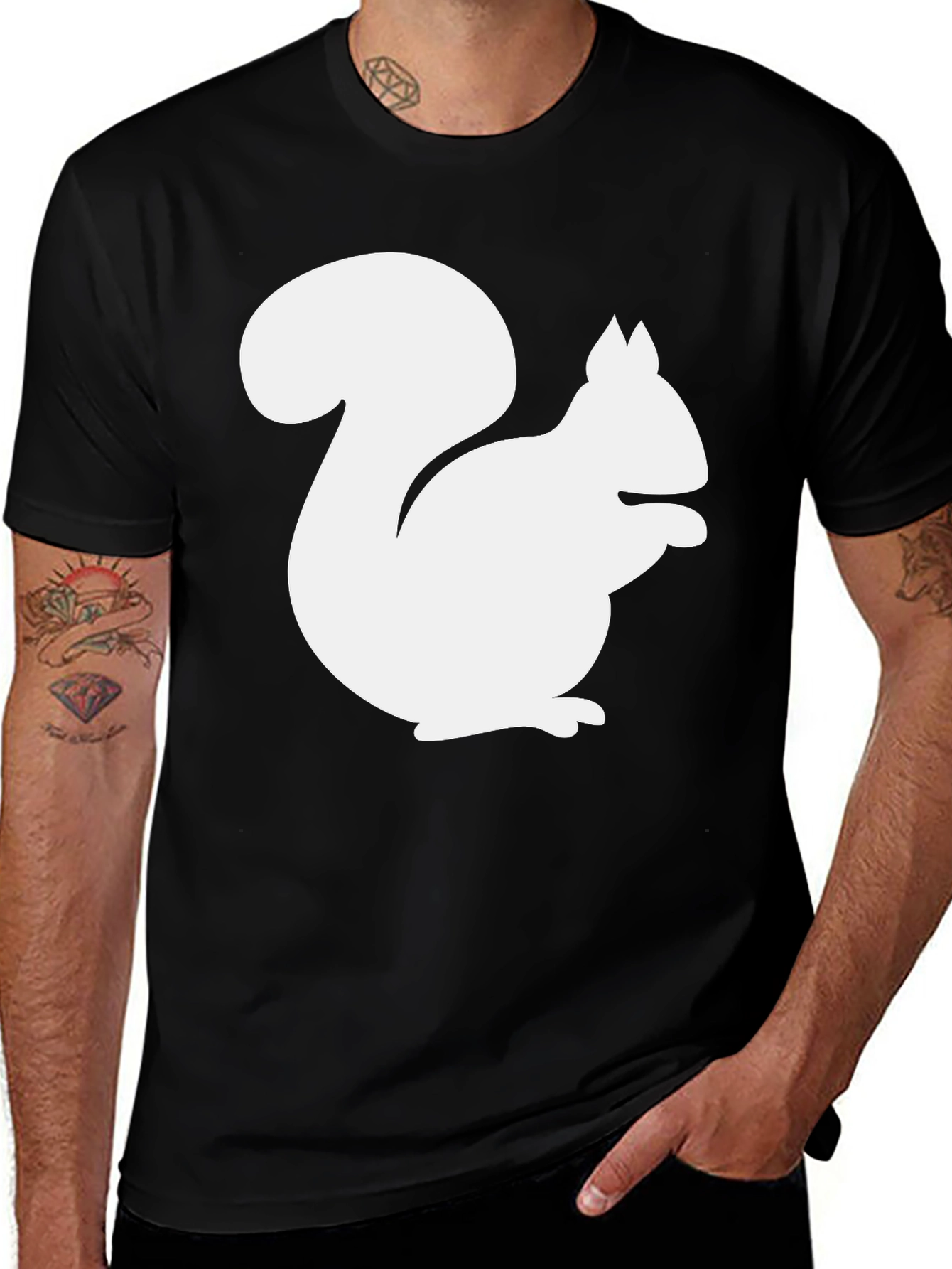 Black Squirrel Graphic T-Shirt - Black main image