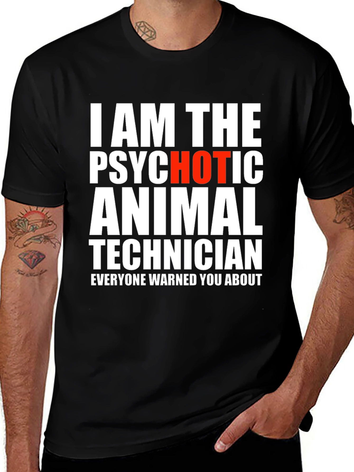 Variant 4 of Psychotic Animal Technician Novelty T-Shirt