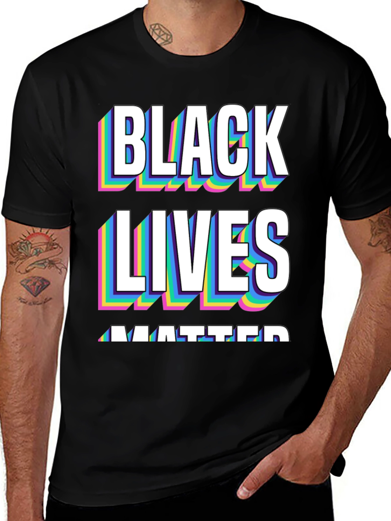 Variant 3 of Black Lives Matter Graphic T-Shirt
