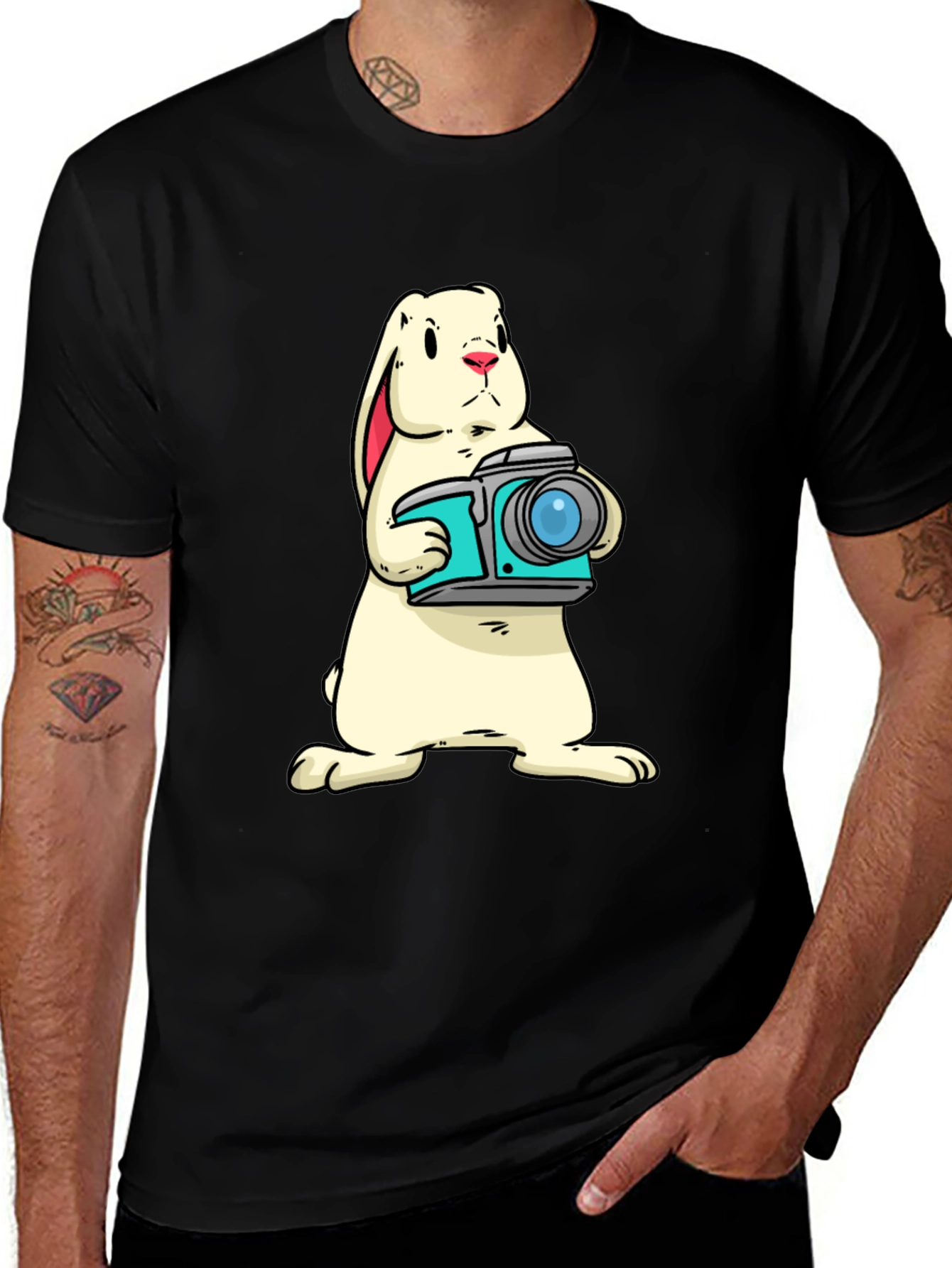 Variant 26 of Bunny Photographer Graphic T-Shirt