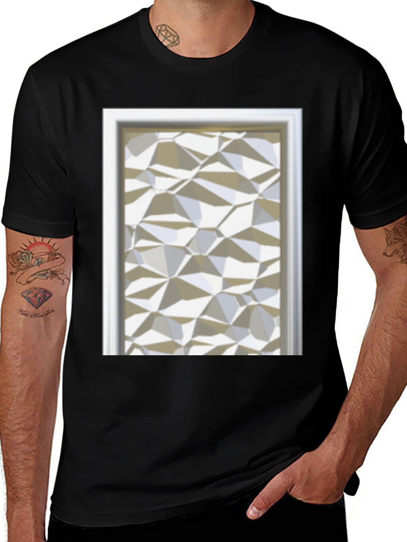 Variant 17 of Abstract Geometric Pattern T-Shirt - Modern Art Tee