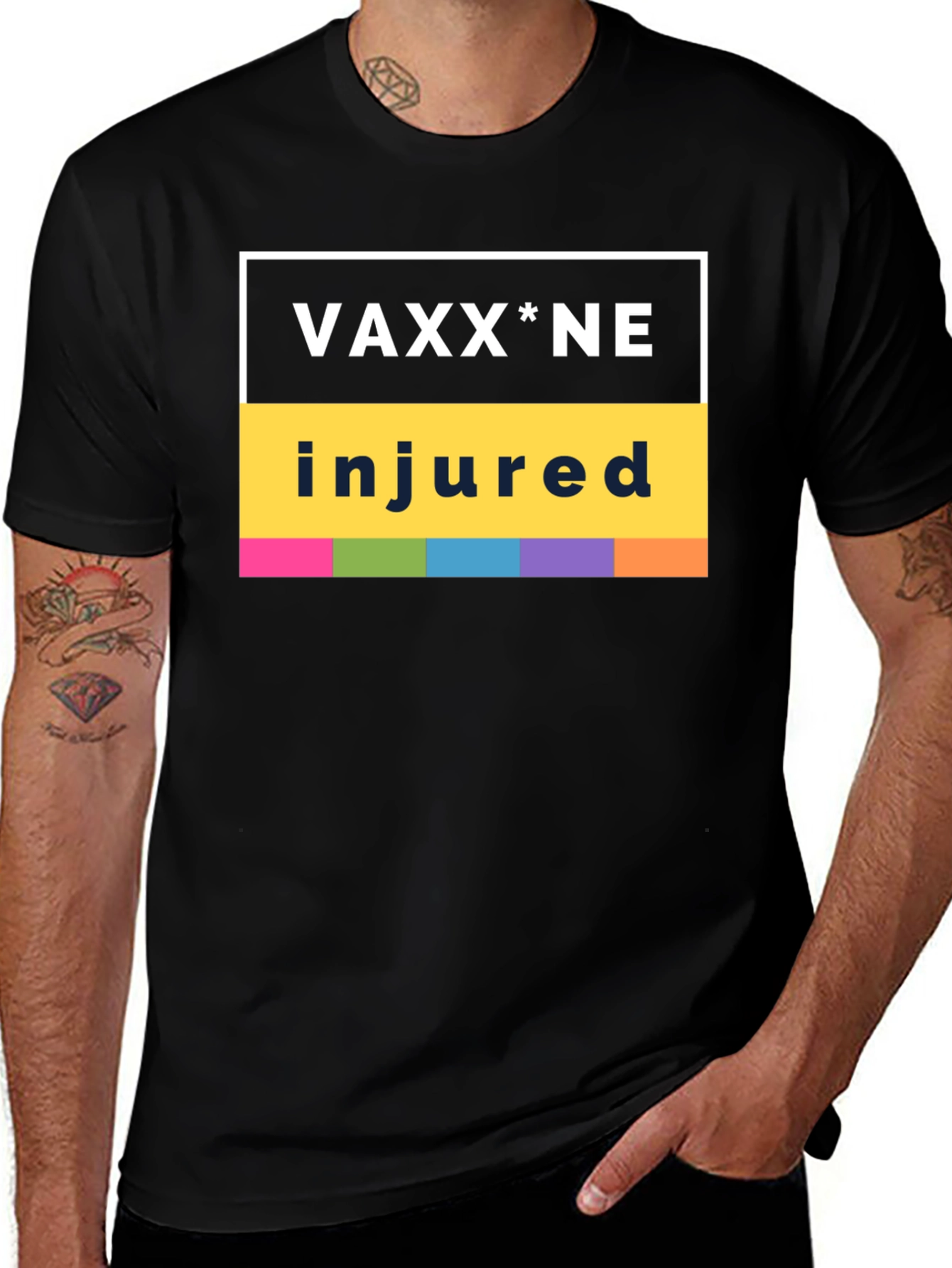 Variant 21 of VAXX*NE Injured Graphic T-Shirt - Black