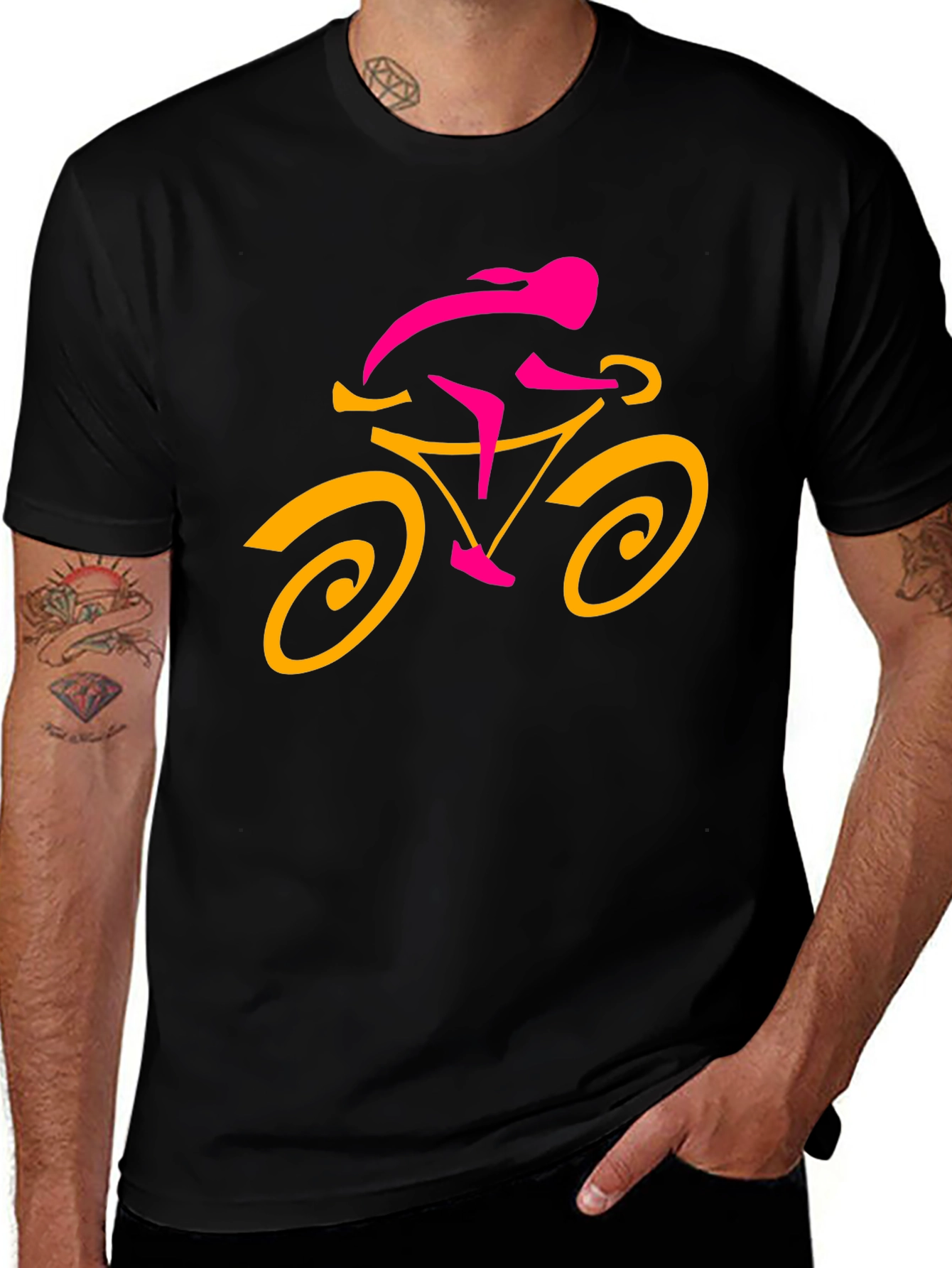 Variant 20 of Stylish Cyclist Graphic Tee - Bold & Fun