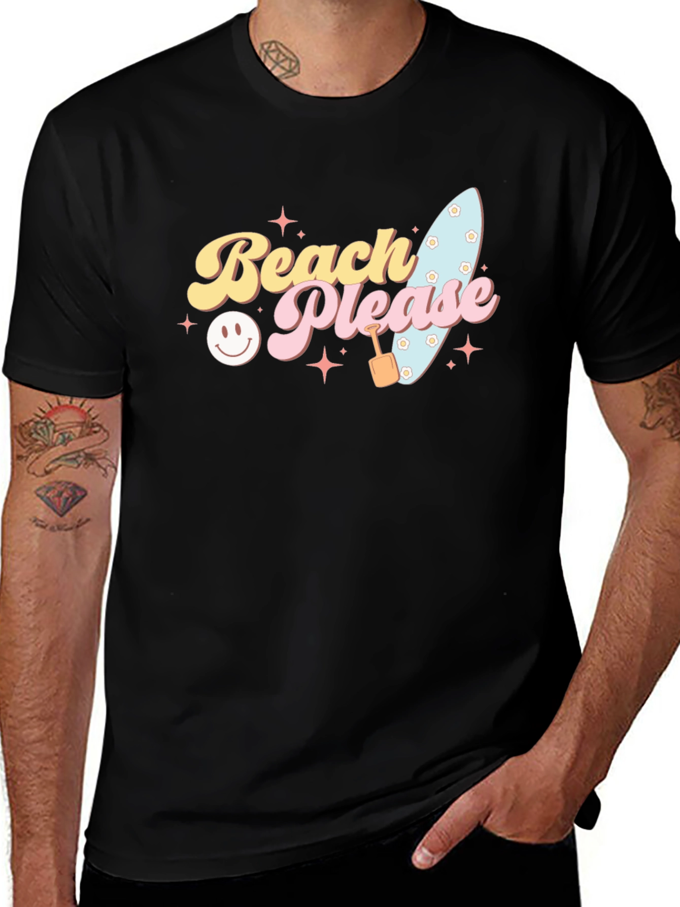 Variant 24 of Beach Please Graphic T-Shirt - Summer Fun!