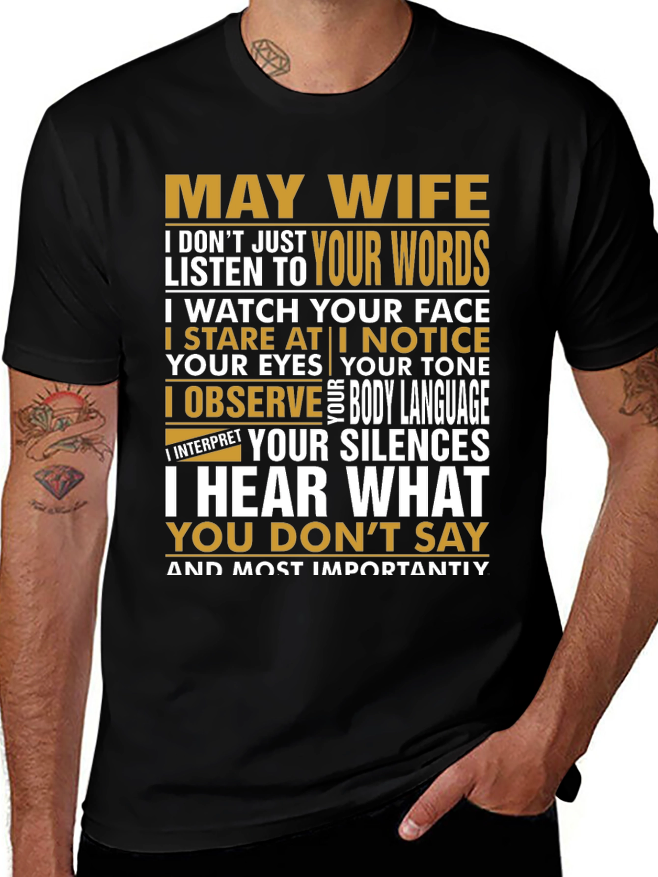 May Wife Men's Graphic T-Shirt - Observant Husband Humor