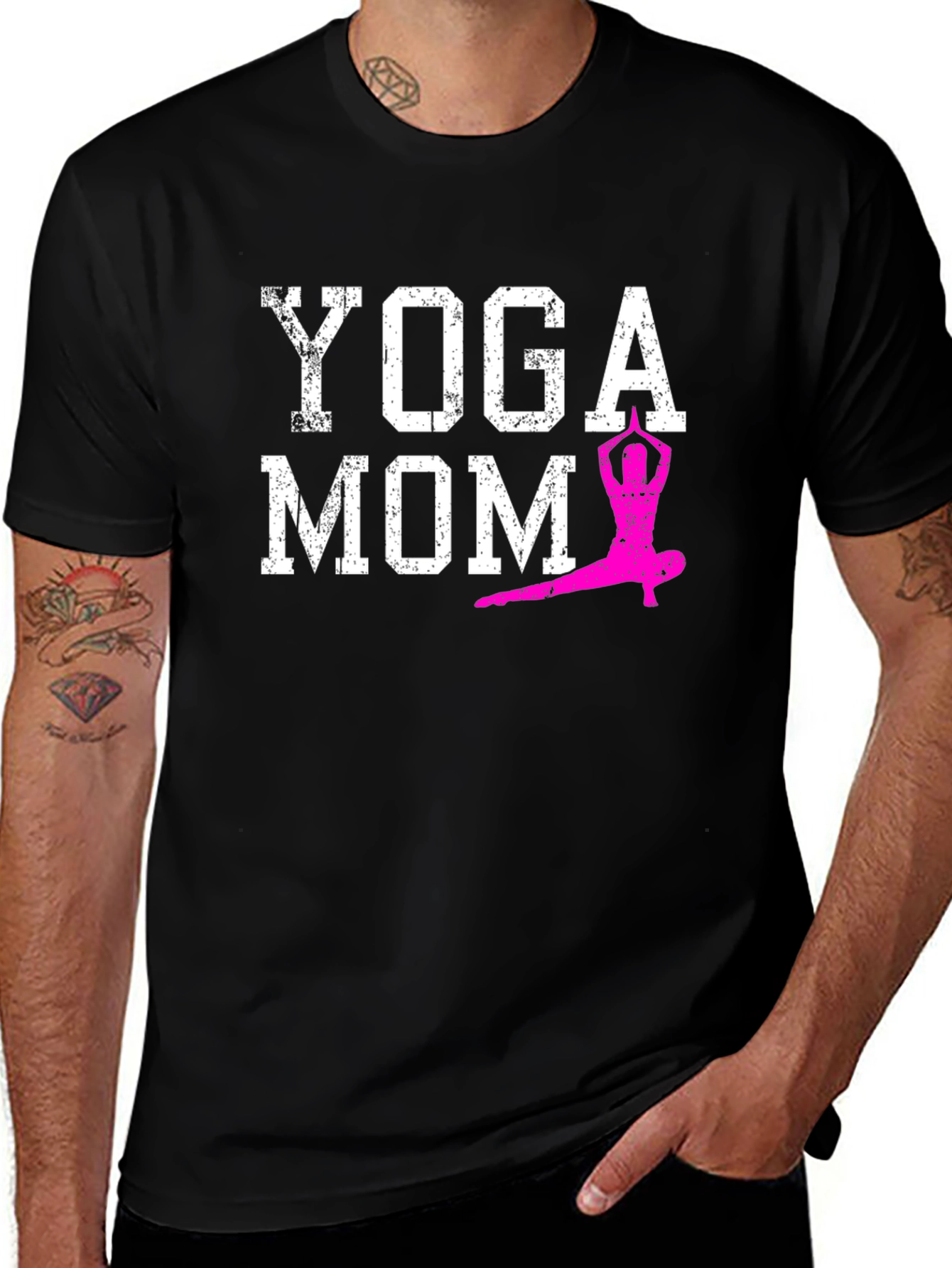 Variant 4 of Yoga Mom Graphic Tee - Fitness Lifestyle Shirt
